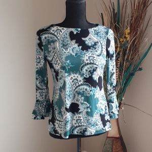 CHARTER CLUB Ladies Bell Sleeved Blouse Tunic